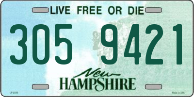 NH license plate 3059421