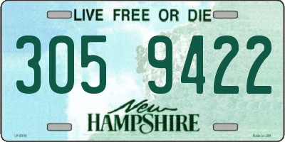 NH license plate 3059422
