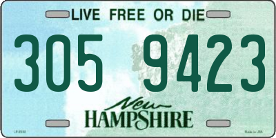 NH license plate 3059423