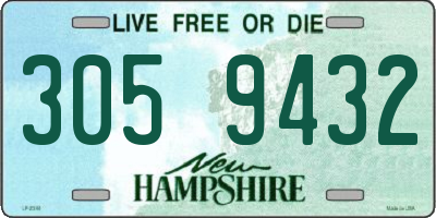 NH license plate 3059432