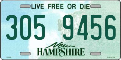NH license plate 3059456