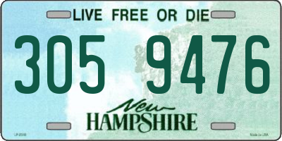 NH license plate 3059476