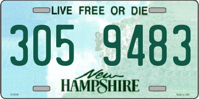 NH license plate 3059483