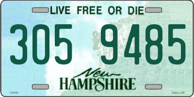 NH license plate 3059485