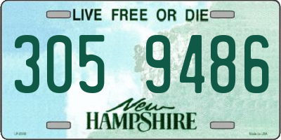 NH license plate 3059486