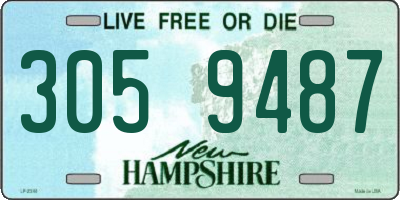 NH license plate 3059487