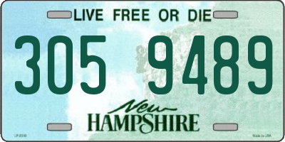 NH license plate 3059489