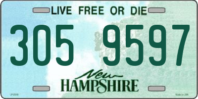 NH license plate 3059597