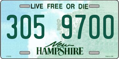 NH license plate 3059700