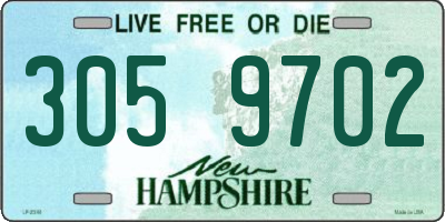 NH license plate 3059702