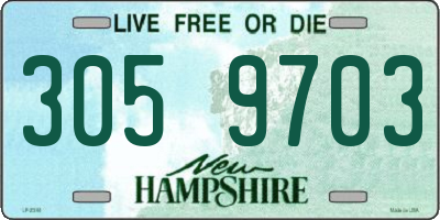 NH license plate 3059703