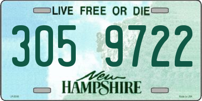 NH license plate 3059722