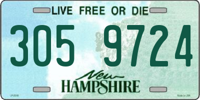 NH license plate 3059724