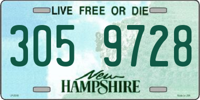 NH license plate 3059728