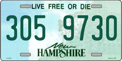 NH license plate 3059730