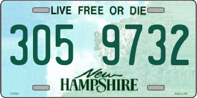 NH license plate 3059732