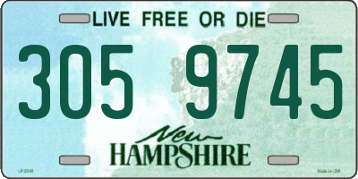 NH license plate 3059745
