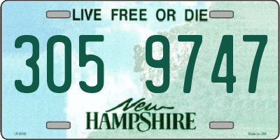 NH license plate 3059747