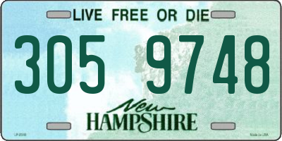 NH license plate 3059748