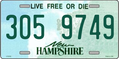 NH license plate 3059749