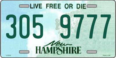 NH license plate 3059777