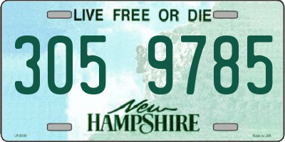 NH license plate 3059785