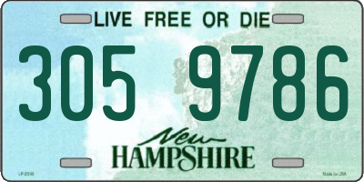 NH license plate 3059786