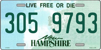 NH license plate 3059793