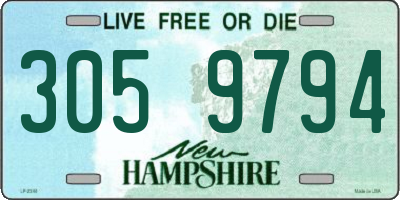 NH license plate 3059794