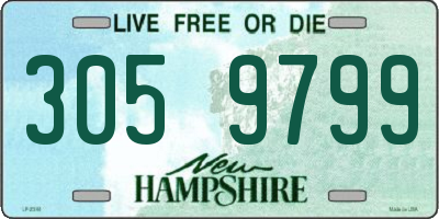 NH license plate 3059799