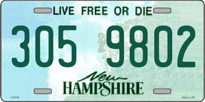 NH license plate 3059802