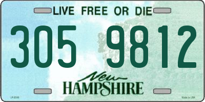 NH license plate 3059812