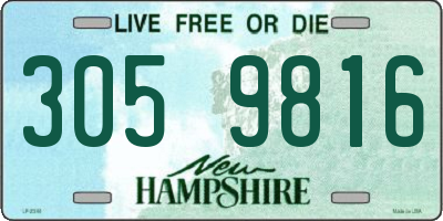 NH license plate 3059816
