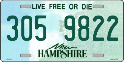 NH license plate 3059822
