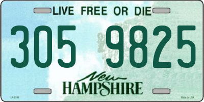NH license plate 3059825