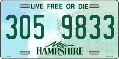 NH license plate 3059833