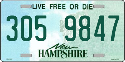 NH license plate 3059847