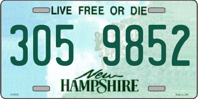 NH license plate 3059852