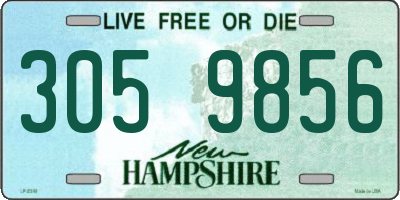 NH license plate 3059856