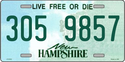 NH license plate 3059857