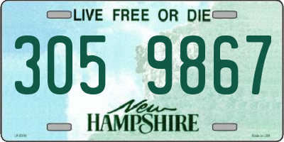 NH license plate 3059867