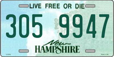 NH license plate 3059947