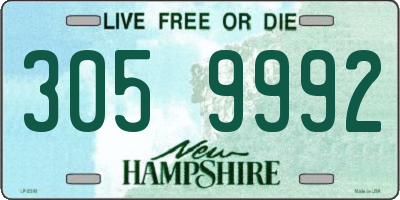 NH license plate 3059992