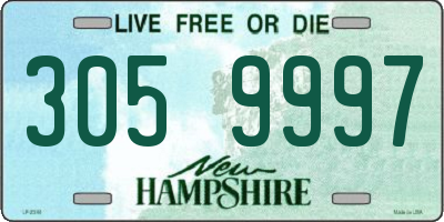 NH license plate 3059997