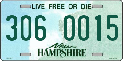 NH license plate 3060015