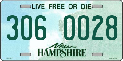 NH license plate 3060028