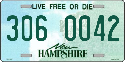 NH license plate 3060042
