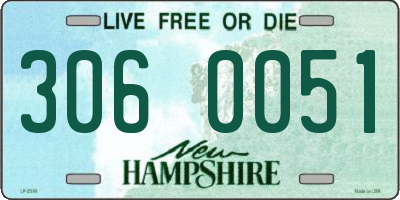NH license plate 3060051