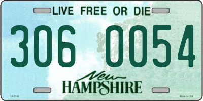 NH license plate 3060054