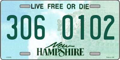 NH license plate 3060102